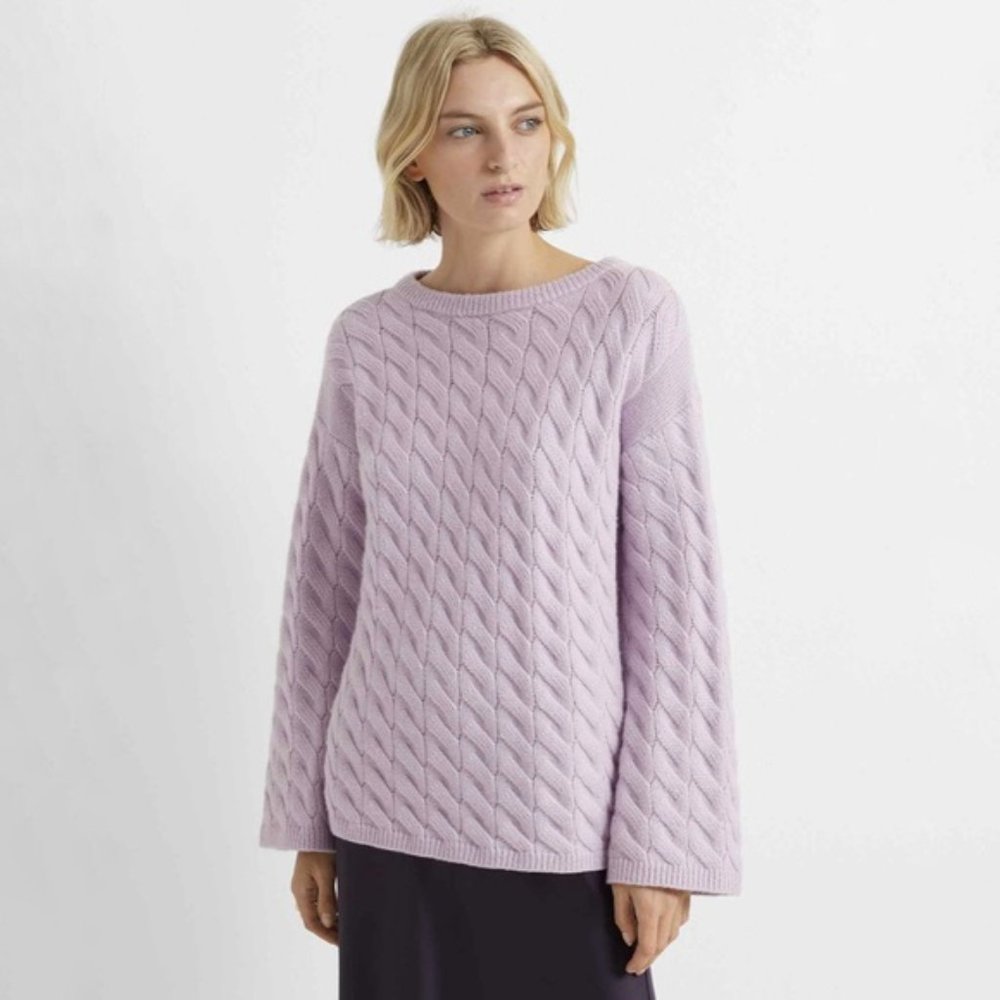 CLUB MONACO cable-knit wool cashmere sweater